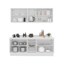 Ver imagem 3 de Cozinha Compacta Amara 9 Portas 3 Gavetas com Vidro 40250786 Branco - Politorno