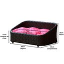 Ver imagem 2 de Cama Pet Chaise Pet Retangular Fibra Alumínio Cão e Gato Preto