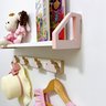 1 Prateleira Geométrica Rosa 60cm e 1 Cabideiro Infantil:nuvem - 3