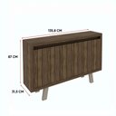 Ver imagem 2 de Buffet Aparador Sala de Jantar 136cm 3 Portas Tati T02-D'Rossi