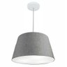 Lustre Pendente Cone Vivare Md-4021 Cúpula em Tecido 21/40x30cm - Bivolt - Rustico Cinza - Bivolt - 1