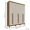 Guarda Roupa Casal 06 Portas Arraial Rimo - Jequitibá/offwhite - 4