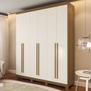 Ver imagem 1 de Guarda Roupa Casal 06 Portas Arraial Rimo - Jequitibá/offwhite