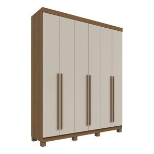 Guarda Roupa Casal 06 Portas Arraial Rimo - Jequitibá/offwhite