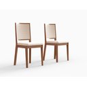 Ver imagem 1 de Conjunto Kit 2 Cadeiras de Madeira Sala de Jantar Sila:imbuia