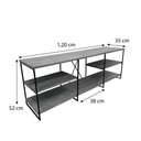 Ver imagem 7 de Rack de Tv Industrial de Ferro e Madeira Duo 1,20m Tabaco e Branco