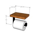 Ver imagem 2 de Suporte Porta Papel Higiênico Estilo Industrial com Suporte para Celular