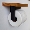 Ver imagem 1 de Suporte Porta Papel Higiênico Estilo Industrial com Suporte para Celular