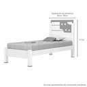 Ver imagem 3 de Cama De Solteiro Bibox Luiza Branco C/ Rosa C/Auxiliar