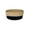 Cesto Organizador Cesta de Algodao Preto Bege Decorar 27cm - 1