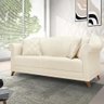 Sofa 3 Lugares Retro Polo 200cm com Almofada Linho Natural Ezz Natural - 6