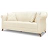 Sofa 3 Lugares Retro Polo 200cm com Almofada Linho Natural Ezz Natural - 1