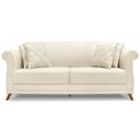 Ver imagem 2 de Sofa 3 Lugares Retro Polo 200cm com Almofada Linho Natural Ezz Natural