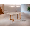Ver imagem 4 de Conjunto Sala de Jantar 6 Lugares Mesa Veneza 1.80m Madeira Maciça Mesa e Cadeiras Móveis Mundial