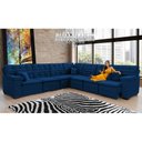 Ver imagem 3 de Sofá Magno 3.77x3.97m de Canto, Retrátil e Reclinável - Azul