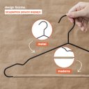 Ver imagem 3 de CABIDE FERREIRO COM BARRAS EM MADEIRA - OIKOS