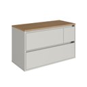Ver imagem 3 de Balcão Gabinete de Banheiro Suspenso 80cm com 2 Portas e 1 Gaveta Belarus Bege/Arenas