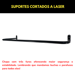 Arara P/ Roupas 1 Metro Aço Reforçado Moderno Cabideiro Suporte Alta Resistência Durabilidade - 7