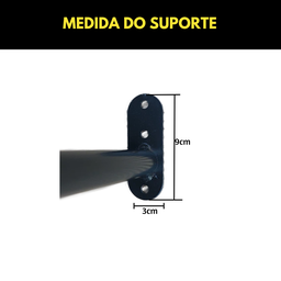 Arara P/ Roupas 1 Metro Aço Reforçado Moderno Cabideiro Suporte Alta Resistência Durabilidade - 5