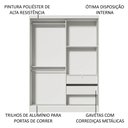 Ver imagem 6 de Guarda-roupa Solteiro Madesa Luke 2 Portas de Correr com Espelho