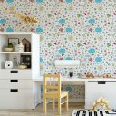 Ver imagem 2 de Papel de Parede Decorativo Baby Desenhos Rabiscados Cute Coloridos 3,0m