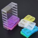 Ver imagem 7 de Porta Comprimidos Semanal 4X Dia Torre Caixa de Medicamentos Capsulas Suplementos 28 Divisorias Orga