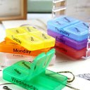 Ver imagem 5 de Porta Comprimidos Semanal 4X Dia Torre Caixa de Medicamentos Capsulas Suplementos 28 Divisorias Orga