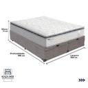 Ver imagem 6 de Cama Box Baú Cinza e Colchão Amsterdã Molas Ensacadas Queen Probel