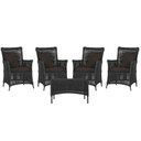 Ver imagem 1 de 4 Poltronas e 1 Mesa Igapó Alumínio Preta Corda Náutica E9 Preto