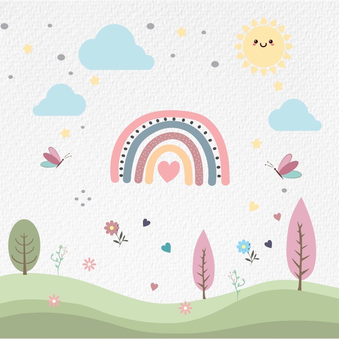 Papel de Parede - Arco Iris - Painel - 2