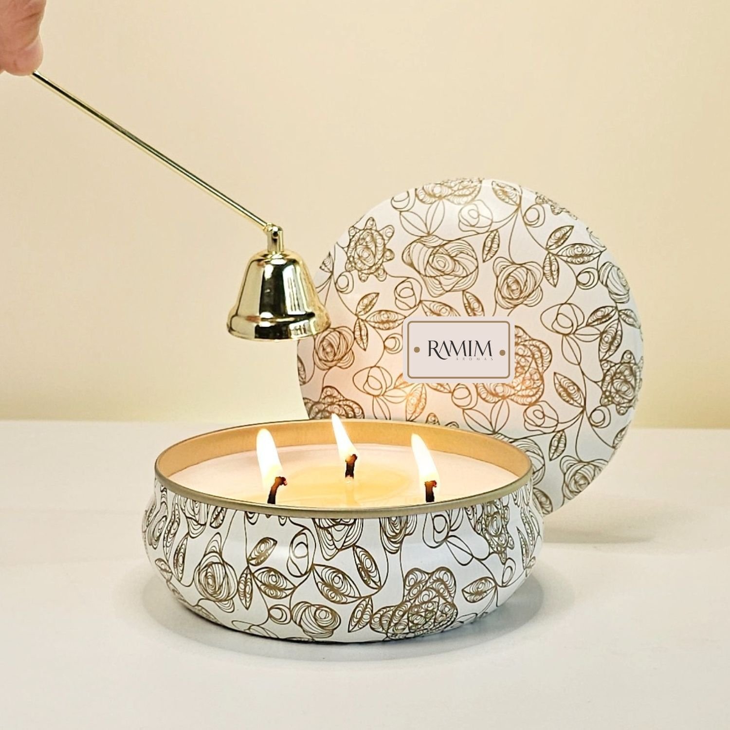 Vela Aromática em Lata Decorada Rosas - 1