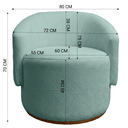 Ver imagem 4 de Poltrona Decorativa Orgânica Espanha Sala e Recepção Bouclê:verde Menta