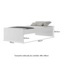 Ver imagem 6 de Cama de Solteiro para Colchão 88x188cm Maçã do Amor Multimóveis Bb4022 Branco
