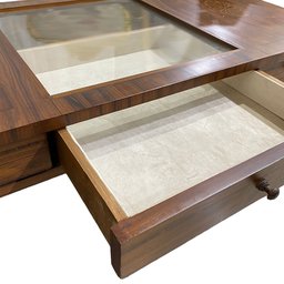 Mesa de Centro Rústica com 1 Gaveta para Sala Escritório Hall de Entrada - 48x124x64cm - 6