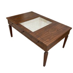 Mesa de Centro Rústica com 1 Gaveta para Sala Escritório Hall de Entrada - 48x124x64cm - 3