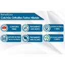 Ver imagem 5 de Conjunto Box Baú Casal Colchão Espuma Orthoflex Molas Ensacadas Masterpocket Torino Híbrido +
