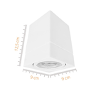 Ver imagem 4 de Kit 4 Spot Sobrepor Direcionável Par20 Quadrado Branco + Lâmpadas Cor:branco - Branco Frio