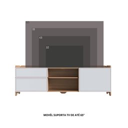 Rack para Tv 75 Polegadas 100% Mdf 58x182cm Flea - 10