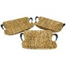 Jogo de 3 cestas retangulares Terra em fibra natural com alca em metal 35x26x8/37x28x8/39x30x8 - 1