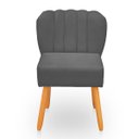 Ver imagem 1 de Cadeira Pétala para Sala de Jantar Confortável e Reforçada Suede