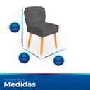 Ver imagem 6 de Cadeira Pétala para Sala de Jantar Confortável e Reforçada Suede