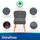 Ver imagem 3 de Cadeira Pétala para Sala de Jantar Confortável e Reforçada Suede