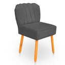 Ver imagem 4 de Cadeira Pétala para Sala de Jantar Confortável e Reforçada Suede