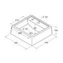 Ver imagem 2 de Gabinete Armário Banheiro Ditália 2 gav 2 Pts Com Cuba BN-03 cor:preto