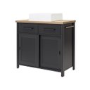 Ver imagem 1 de Gabinete Armário Banheiro Ditália 2 gav 2 Pts Com Cuba BN-03 cor:preto