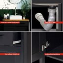 Ver mais imagens de Gabinete Armário Banheiro Ditália 2 gav 2 Pts Com Cuba BN-03 cor:preto