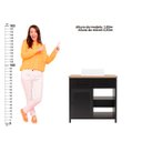 Ver imagem 5 de Gabinete Armário Banheiro Ditália 2 gav 2 Pts Com Cuba BN-03 cor:preto