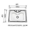 Ver imagem 4 de Cuba Inox Gourmet Fabrinox 65cm polida, tabua e cesto