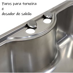 Cuba Inox Gourmet Fabrinox 65cm polida, tabua e cesto - 3