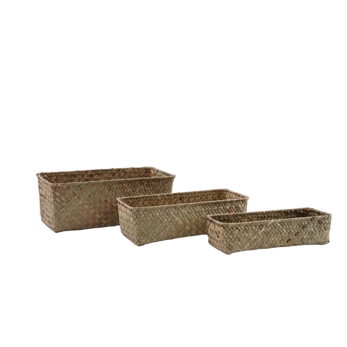 Kit 3 cestos organizadores multiuso decorativo seagrass - Oikos - 1